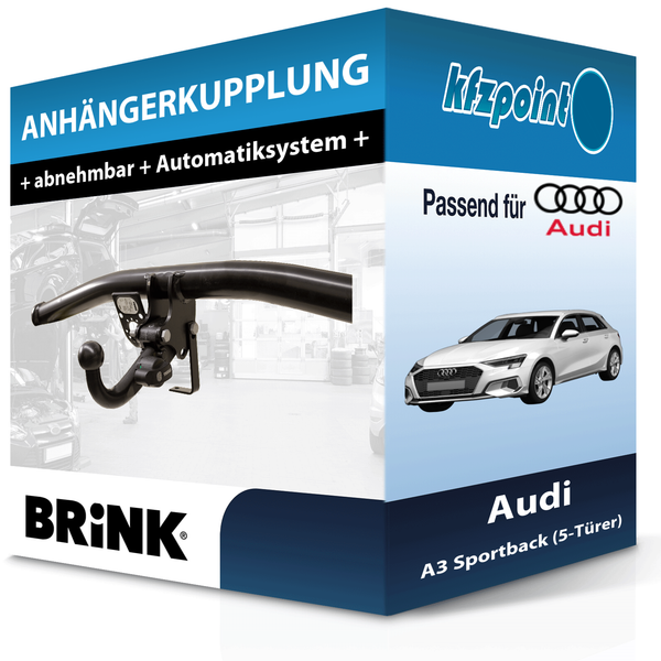 für Audi A3 Sportback (5-TüRer) 03.2013-06.2016 Brink AnhäNgerkupplung Abnehmbar-image