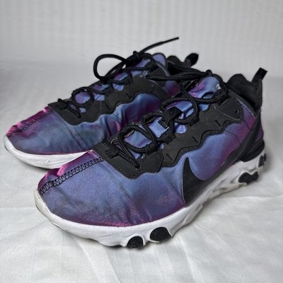 Nike CD6964-001 React Element 55 Laser Purple SNEAKERS Womens Size 8.5 2U
