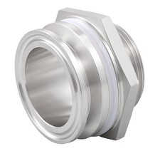 Worldwhere 1.5" Tri Clamp Bulkhead Compression Fittings,Stainless TC