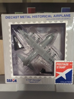 New Daron Postage Stamp C-130 Hercules ''Spare 617'' 1:200 Diecast w/ Stand 2023