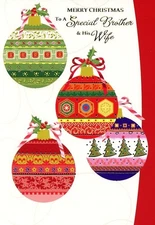 Merry Christmas To A Special Brother & His Wife - Christmas Greeting Card- 52369