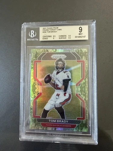 2021 Panini Prizm Tom Brady #294 Forest Camo Prizm /15