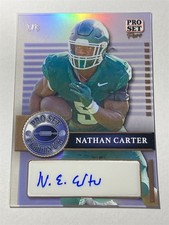 NATHAN CARTER spartans 2023 Leaf Pro Set Pure Platinum Bronze AUTO 3/8 (U3)