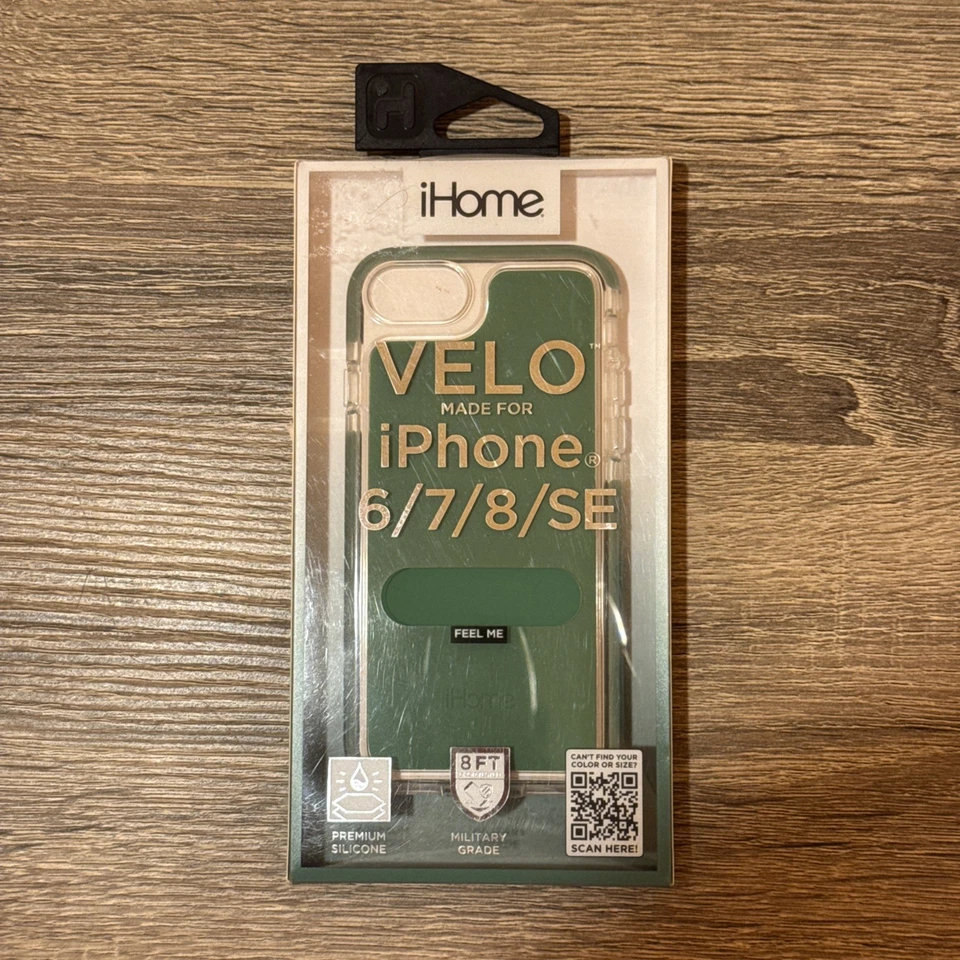 Funda de impacto de silicona iHome Velo para iPhone 6/7/8/SE verde menta Foto 4 de 4