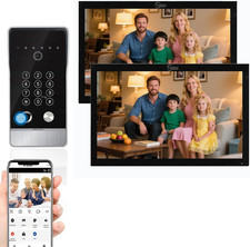 Wired Video Door Phone Apartment Intercom System,10 Inch Touch Monitor with 1080