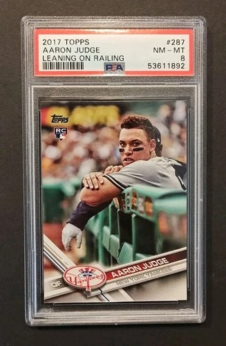 2017 Topps - Update Variation Aaron Judge #287 Leaning On Railing PSA 8