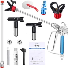 8Pcs Airless Paint Sprayer Gun Kit, 3600PSI Airless Spray Gun with 7.87" Extensi