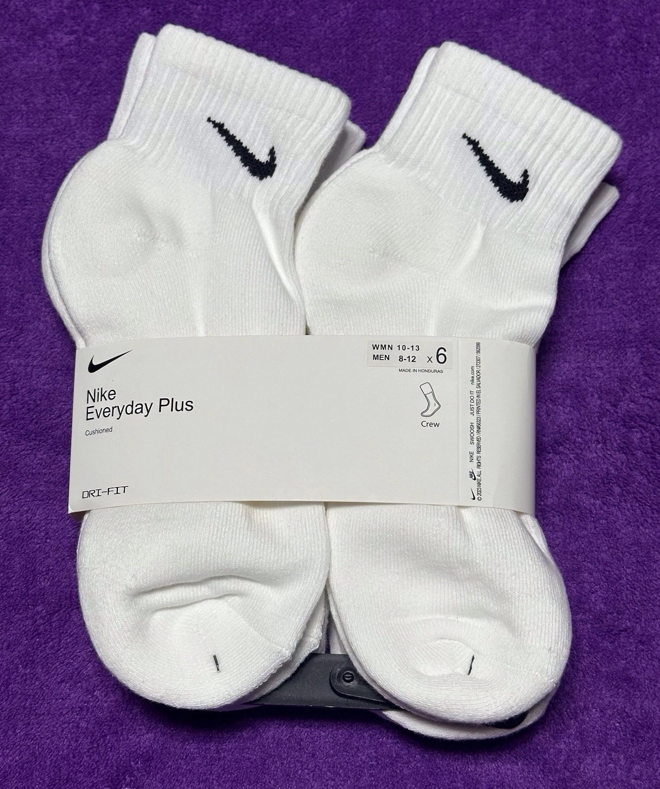 Nike Dri-Fit Everyday Plus Ankle Socks-Size Large White (6 Pack)
Opens in a new window or tab