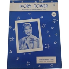 Ivory Tower Recorded by Cathy Carr 1956 Sheet Music by Jack Fulton & Lois Steele