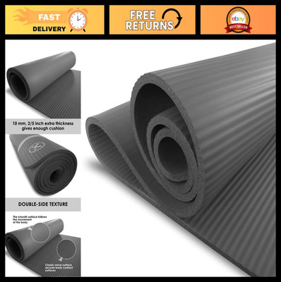 Extra Thick 72''x24'' Yoga Workout Mat | All-Purpose Exercise Mat with Strap | 10m