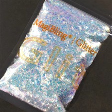 MagiBling 50g Holographic Chunky Glitter Mixed Size Sequins Laser Color Flakes  