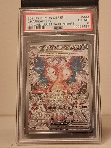 2023 POKEMON OBF EN-OBSIDIAN FLAMES SPECIAL ILLUSTRATION RARE CHARIZARD EX PSA 6