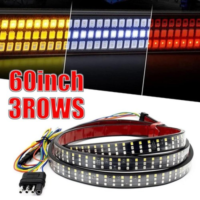 #ad #ad 60in For Ram 1500 3500 3 Rows LED Rear Tailgate Strip Light Bar Turn Signal Lamp $14.80