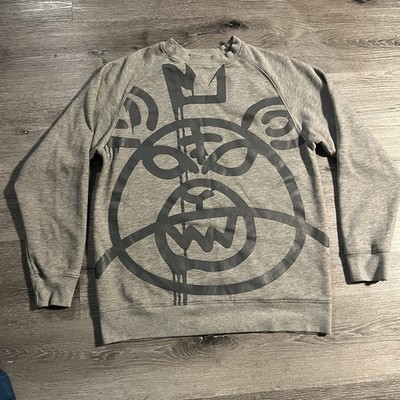 Mishka MNWKA Gray Bear Mop Graphic Crewneck Sweatshirt Medium Streetwear PunkDIY