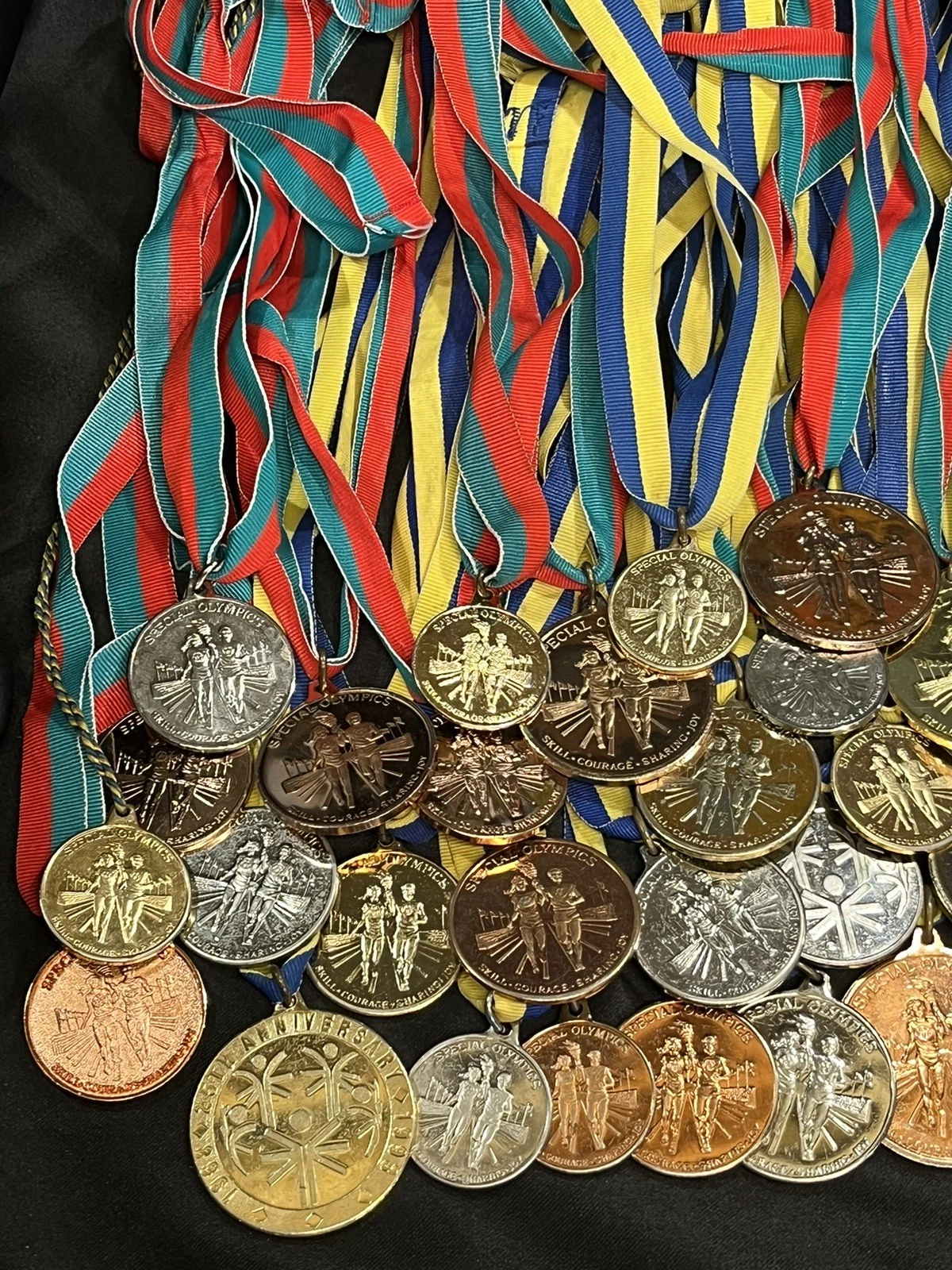 Lot Of 99 Special Olympics Gold Silver Bronze Metal Medal Medallion Awards  image 4
