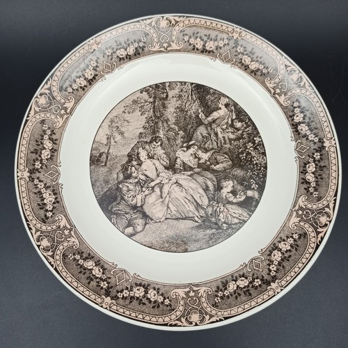 SARREGUEMINES ASSIETTE PLATE FAÏENCE Modèle RÉGENCE PATER Conversation Galante - Photo 1 sur 13