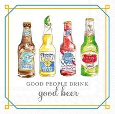 Boston International - 3-Ply 5" Cocktail Napkins 20 Count - Good Beer