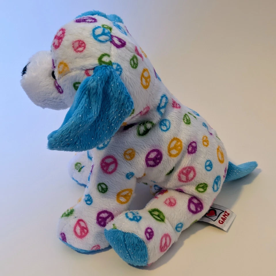 Webkinz Peace Puppy Plush (2010) – No Code –  HM440 – Tush Tag+Magic W Intact - Image 2 of 4