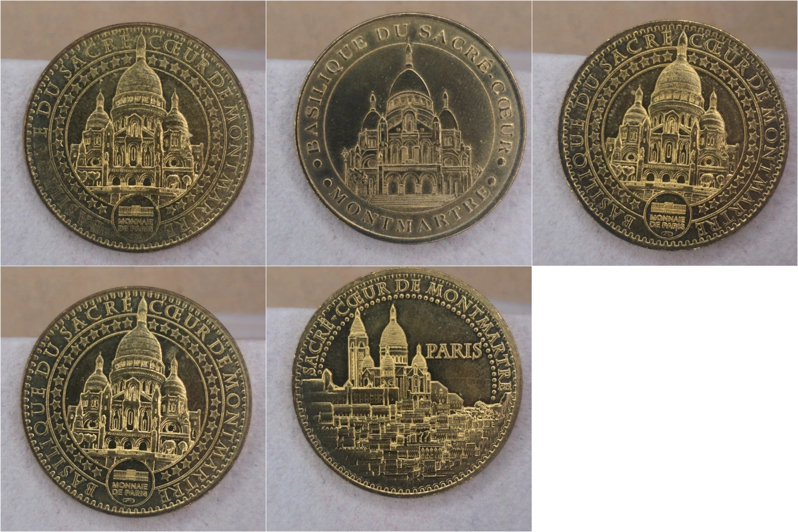 Paris 75 - Lot Jetons Touristiques Médailles Souvenirs Monnaie de Paris