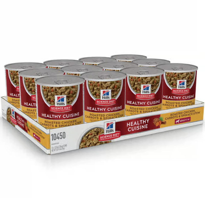Hill's Science Diet Adult Cuisine Roasted Chicken, Carrots, & Spinach 12 cans