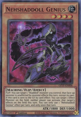 Nehshaddoll Genius GFTP-EN006 UR NM Ghosts from the Past 1st Ed Yugioh!