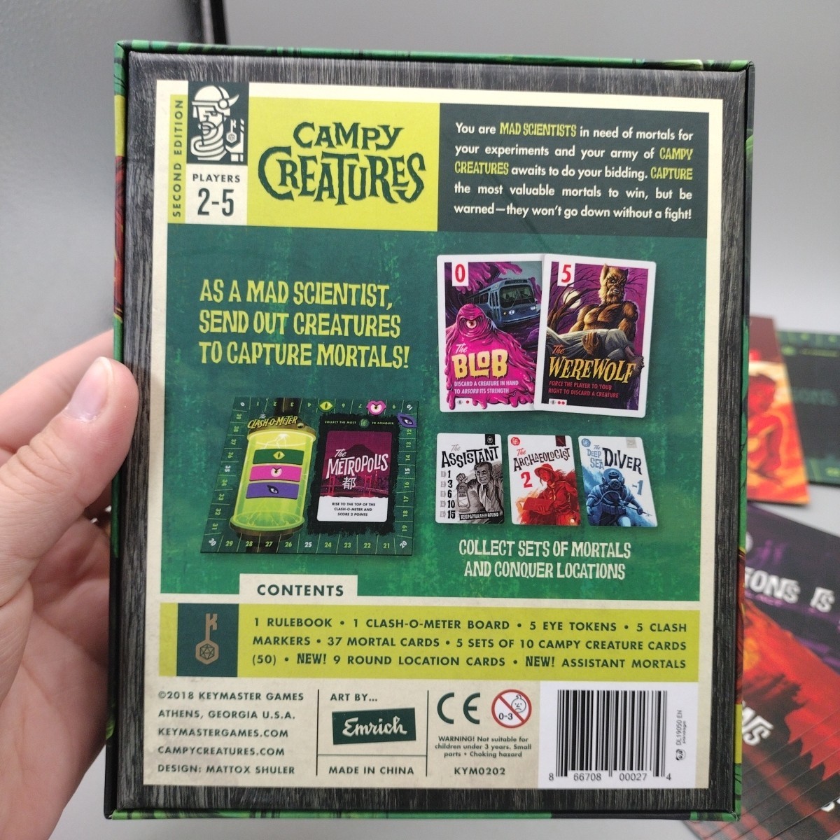 Campy Creatures Ghoulish Game of Deduction Bluffing Board Game MISSING 1 CARD