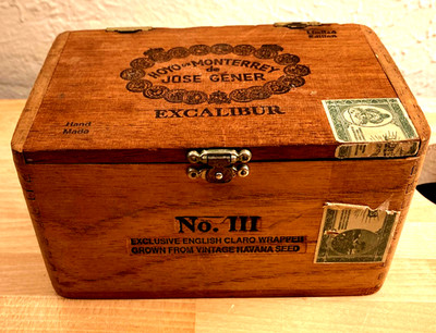 Wood Cigar Box Hoyo De Monterrey De Jose Gener Excalibur No. 111 Vintage