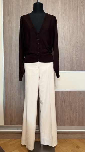 Women Michael Kors Trousers Beige Viscose M