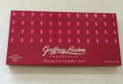 Vintage empty chocolates candy box Geoffrey Boehm brand movie photo prop
