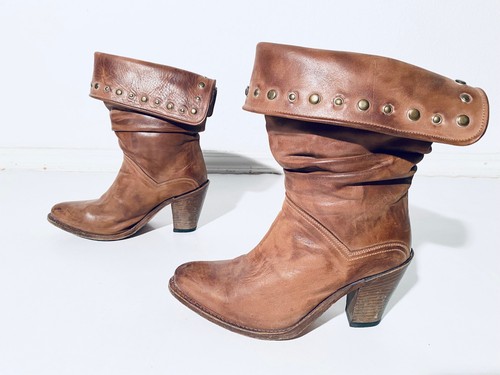 SENDRA Boots Stiefeletten Größe 37 - Festival - Cowgirl - Boho - Leder - Studs - Bild 4 von 10
