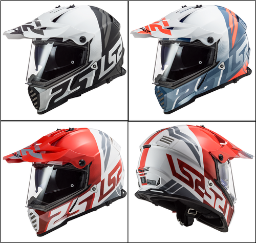 LS2 MX436 Pioneer Evo Evolve Adventure Enduro SuperMoto Dual Off Road  Helmet | eBay