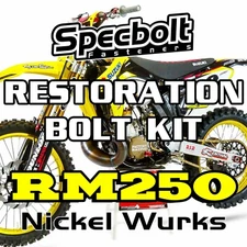 Specbolt Restoration Bolt Kit For Suzuki RM250 Fasteners Nickel Wurks RM RMX 250