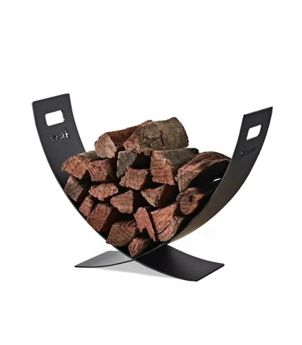 Scandia Cantilever Firewood Log Holder Modern Curved Heavy Duty 5mm Thick Steel - Picture 3 of 13