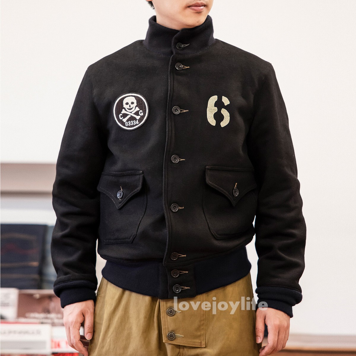 Red Tornado Heavyweight A1 Flight Jacket Men's Short Wool Coat