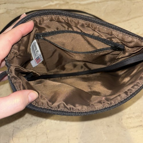 Danny K L'Amour Zipper Crossbody Purse Adjustable Strap Paris France Tapestry - Picture 7 of 10