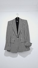 Riani Black And White Checked Blazer Size Uk 10 Rrp £435