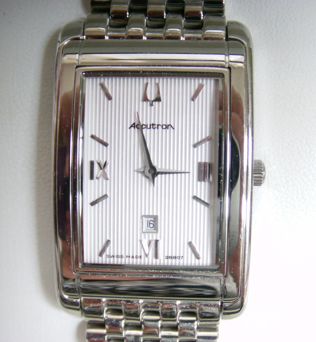 STAINLESS STEEL ACCUTRON WATCH BY BULOVA