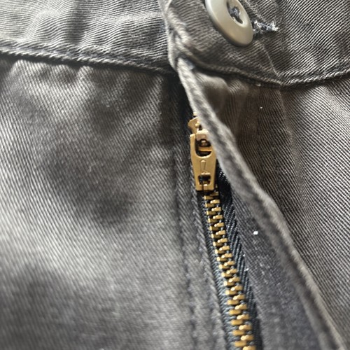 Vintage 80s/90s Wrangler Gray Chino Pleated Cotton Pants Made In USA Size 34x30* - Picture 7 of 17
