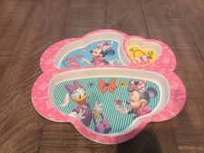 DISNEY MINNIE MOUSE AND DAISY DUCK 3 SECTION PLASTIC CHILDS PLATE