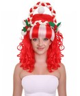 Adult Women's Shoulder Length Retro Red Wavy Wig, Perfect for Halloween, HW-7407