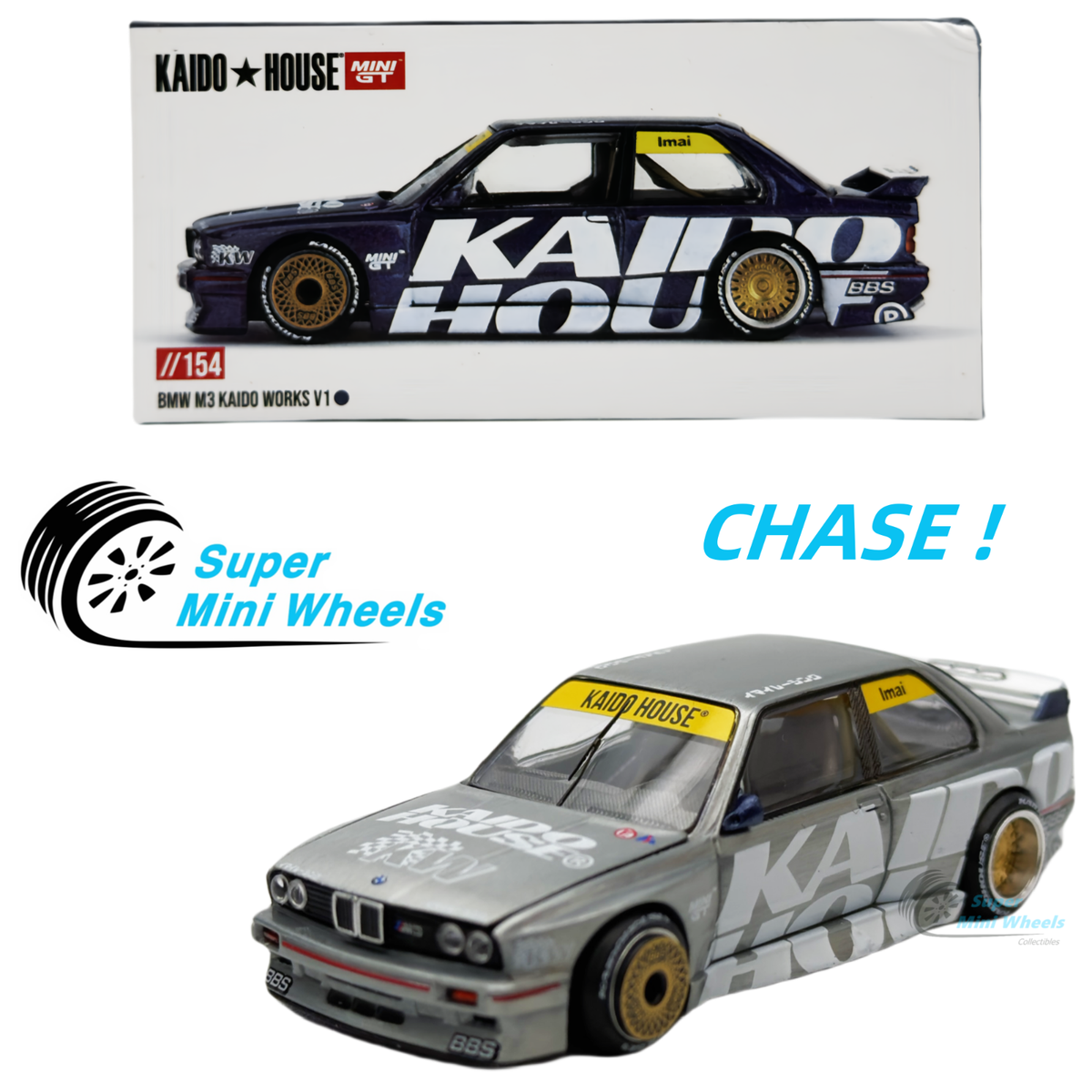MINI GT 街道ハウス　 BMW M3 KADONHAUS V1　チェイス 街道ハウス BMW M3 KAIDO GT V1 チェイス CHASE ! Kaido House x