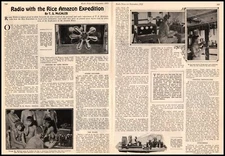1925 Hamilton Rice Amazon Expedition Indian Radio Photos 4-Page Article Print Ad