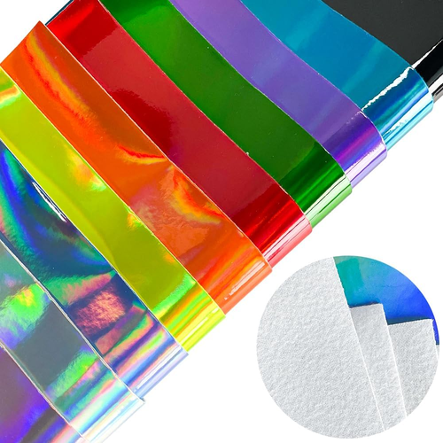 10 Stück Holografische Kunstleder Blätter zum Basteln, 8,3" x 11,8" (21X30Cm) Colorfu - Bild 3 von 6