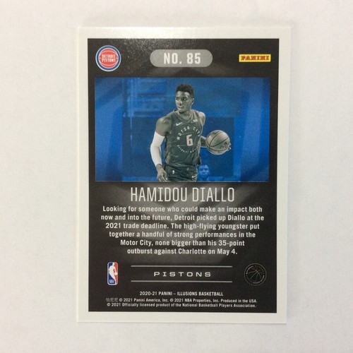 2020-21 Panini Illusions Basketball #85 Hamidou Diallo Detroit Pistons - Foto 2 di 2