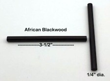 African Blackwood 1/4" dia. Dowel Pins  6 per pack  130