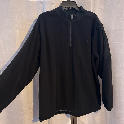 black Harley Davison 1/4 zip up  ieth sun fade on right sleeve