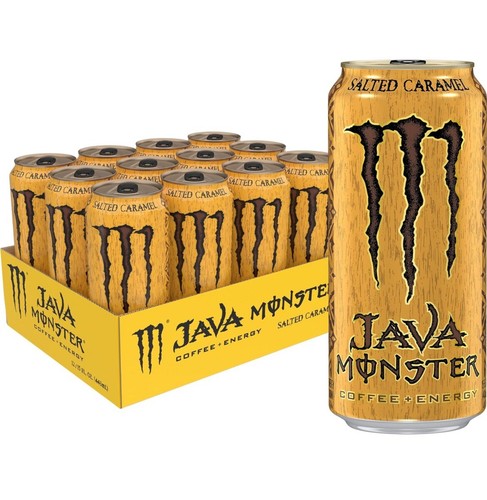 Monster Energy Java Salted Caramel, Coffee + Energy Drink, 15 Ounce (Pack of 12)