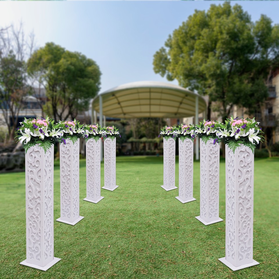 12Pcs Roman Pillars LED White Elegant Wedding Roman Decorative Column