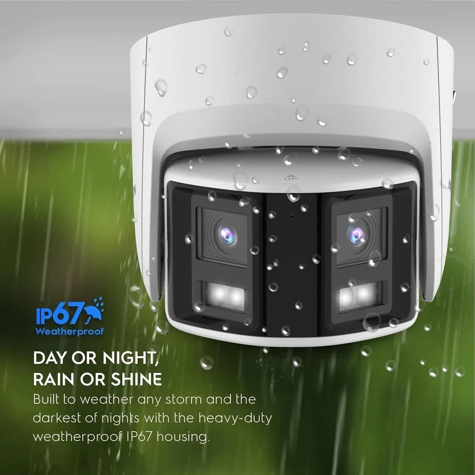 Marca OEM 4K 8MP IP POE Cámara Doble Lente Modo IR 180° Panorámica Gran Angular Foto 2 de 4