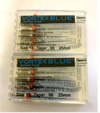 .06 Dentsply Tulsa Dental Vortex Blue Taper rotary files 21mm or 25mm 6files/pk